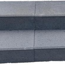 Traptrede 60x30x15 cm indus black kleurecht met facet