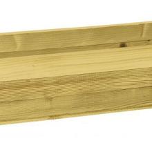 Bloembak rechthoek 25 x 82 x 34 cm (HxBxD), groen geïmpregneerd.